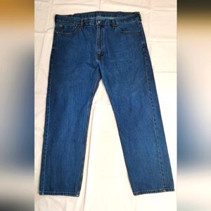 Levis Men's 505 W42 L30 Blue Denim Jeans Regular Straight